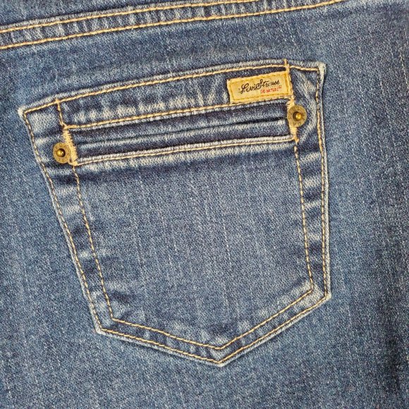 Levi's Signature Stretch Capri Jeans Misses sz 8 Dark Wash EUC - Picture 10 of 11